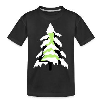 neige froide sapin de Noël sapin sapin étoiles - T-shirt bio Premium Enfant - noir - Devant