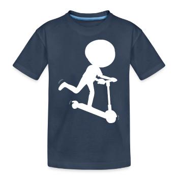 E-Scooter Roller Scooter - T-shirt bio Premium Enfant - bleu marine - Devant