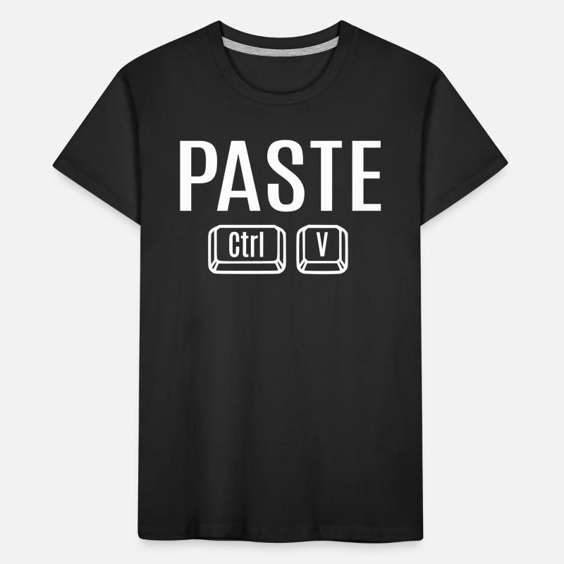 Copy Paste Ctrl + C V Vater Mutter Kind Baby Fun Kinder Premium Bio T-Shirt