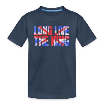 Couronnement du roi britannique Charles Angleterre Drapeau - T-shirt bio Premium Enfant - bleu marine - Devant