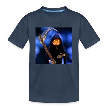 La Faucheuse pour Halloween - T-shirt bio Premium Enfant - bleu marine - Devant