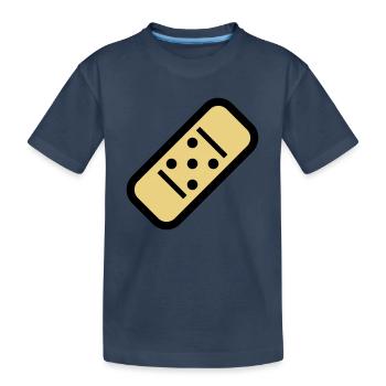 Comic Pflaster - Kinder Premium Bio T-Shirt - Navy - Vorne