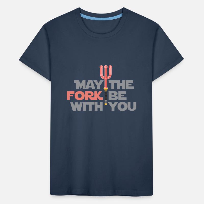 Developer May the Fork Be With You Geschenk idéee T-shirt bio Premium Enfant