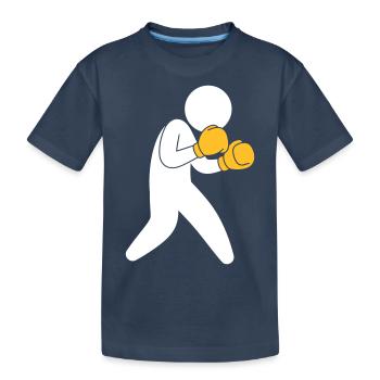 Ein Boxer Ausübung Im Ring - Kinder Premium Bio T-Shirt - Navy - Vorne