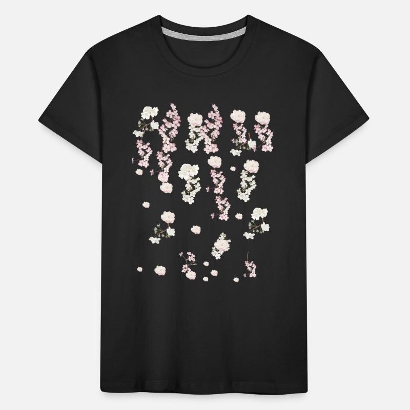 Spring,tendrils,flowers,blossom,cherry blossoms Kids' Premium Organic T-Shirt