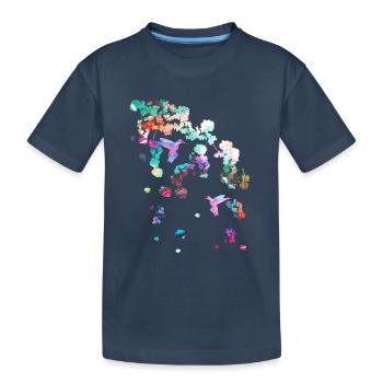 Cherry Blossom,Flowers,Blossoms,Flowers,Hummingbird - Kids' Premium Organic T-Shirt - navy - Front