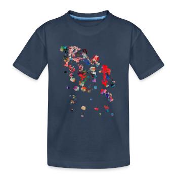 Fleurs,Abstrait,Floral,Peinture,Fleur,Vigne,Rouge - T-shirt bio Premium Enfant - bleu marine - Devant