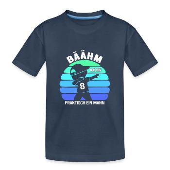 8 achtjähriger 8. Geburtstag Jungen - Kinder Premium Bio T-Shirt - Navy - Vorne