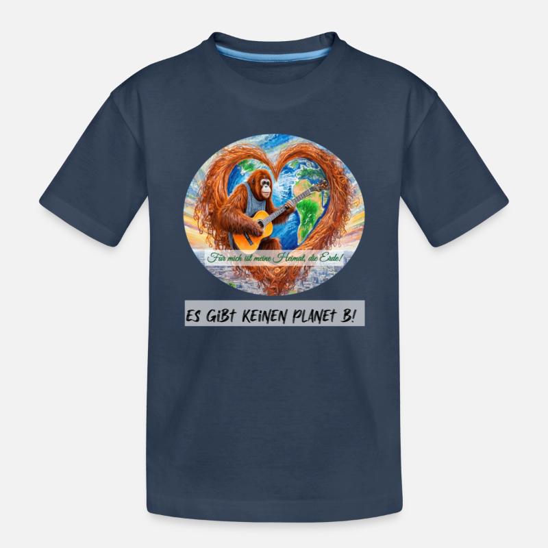 Pour moi, ma maison, c’est la Terre/pas la planète B - T-shirt bio Premium Enfant - bleu marine