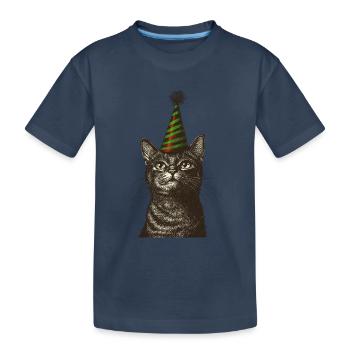 This cat is so fuuuuuuu Happy - Kinder Premium Bio T-Shirt - Navy - Vorne
