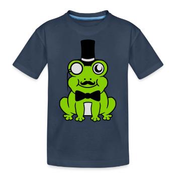 Sir Frog Gentlemen Cylindre - T-shirt bio Premium Enfant - bleu marine - Devant