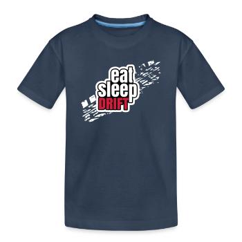 Manger la dérive du sommeil - T-shirt bio Premium Enfant - bleu marine - Devant
