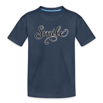 Écriture souriante Écriture Sourire - T-shirt bio Premium Enfant - bleu marine - Devant