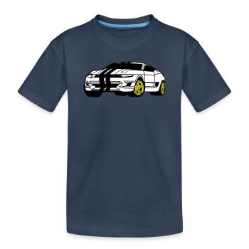 Voiture de sport - Voiture de sport - Coupé - T-shirt bio Premium Enfant - bleu marine - Devant