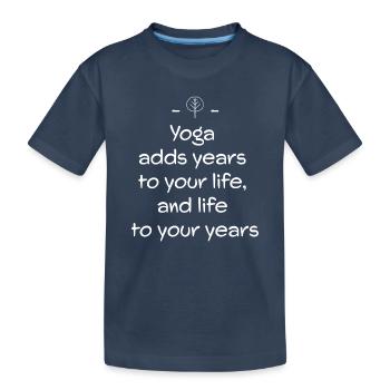 Yoga - T-shirt bio Premium Enfant - bleu marine - Devant