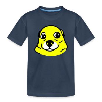 Ängstlicher Hund im Pop Art Stil - Kinder Premium Bio T-Shirt - Navy - Vorne