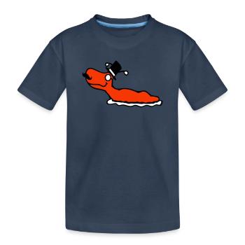 M. Escargot Sir Cylindre Monocle Riche Riche - T-shirt bio Premium Enfant - bleu marine - Devant