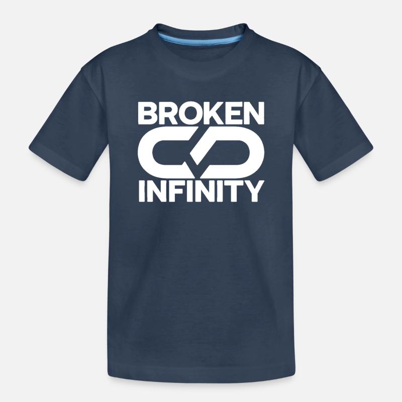 broken_infinity_white - Kinder Premium Bio T-Shirt - Navy