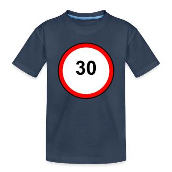 Tempo 30 Motif de signe - T-shirt bio Premium Enfant - bleu marine - Devant