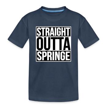 STRAIGHT OUTTA SPRINGE - Kinder Premium Bio T-Shirt - Navy - Vorne
