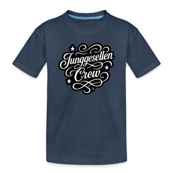 Junggesellen Crew - Kinder Premium Bio T-Shirt - Navy - Vorne