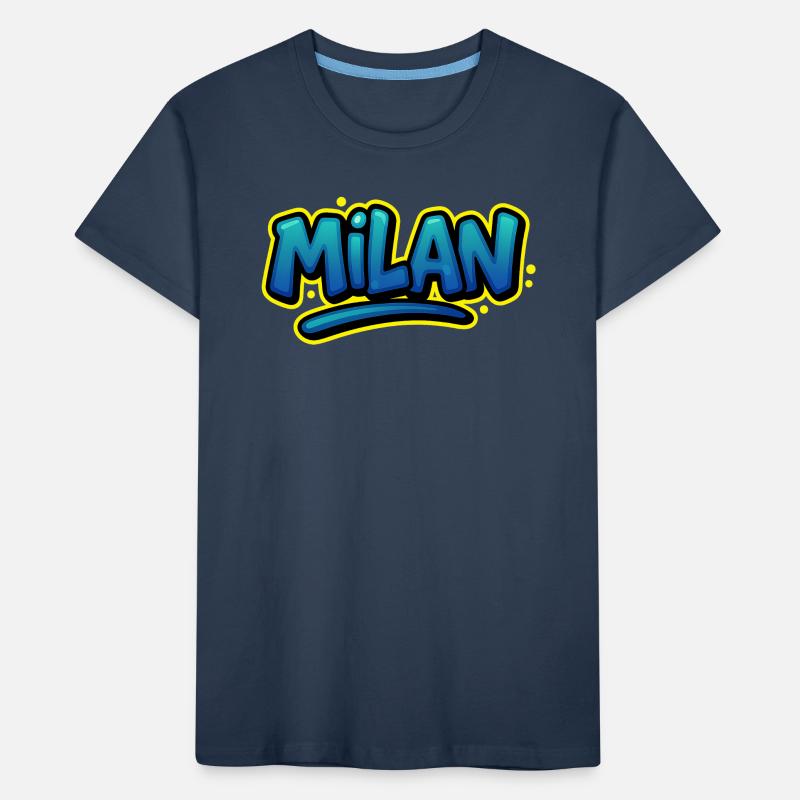 Graffiti First Name Leon printable on everything! Kids' Premium Organic T-Shirt