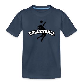 Volleyball Verein Sport - Kinder Premium Bio T-Shirt - Navy - Vorne