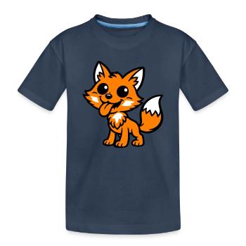 Bande dessinée Fox - T-shirt bio Premium Enfant - bleu marine - Devant