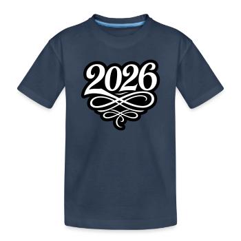 2026 year - Kids' Premium Organic T-Shirt - navy - Front