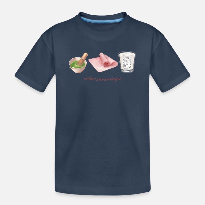 Langsame Morgen - Kinder Premium Bio T-Shirt - Navy