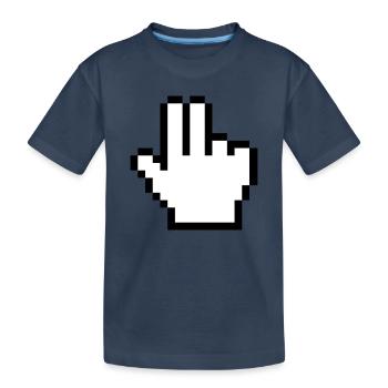 Main de souris 2 doigts - T-shirt bio Premium Enfant - bleu marine - Devant
