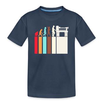 Schlosser Mechaniker CNC Maschinenbau - Kinder Premium Bio T-Shirt - Navy - Vorne