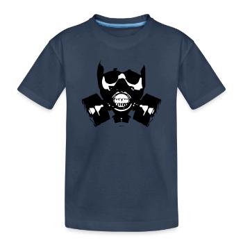 Silhouette du crâne du masque à gaz - T-shirt bio Premium Enfant - bleu marine - Devant