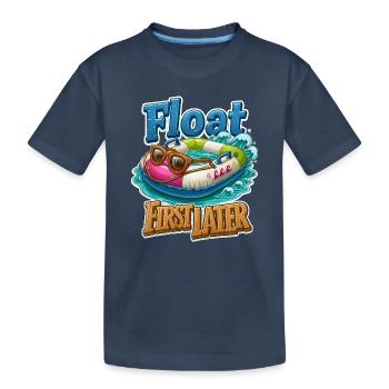 Flotte d’abord, puis après - T-shirt bio Premium Enfant - bleu marine - Devant