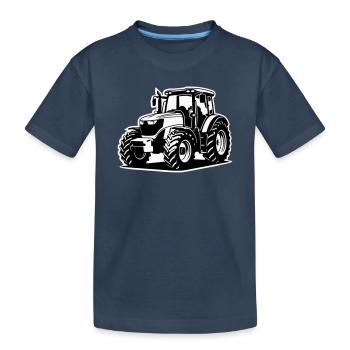 Tracteur / Tracteur / Tracteur (2 couleurs) - T-shirt bio Premium Enfant - bleu marine - Devant