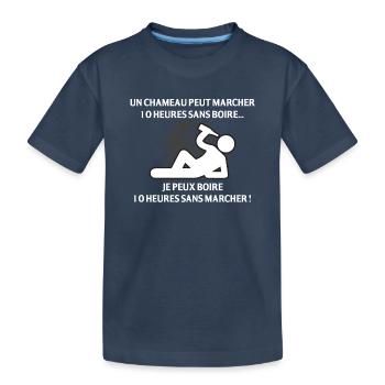 Un Chameau Peut Marcher 10 Heures Sans Boire Je... - T-shirt bio Premium Enfant - bleu marine - Devant