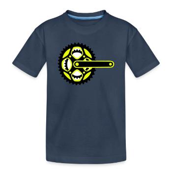 Icône de plateau de vélo - T-shirt bio Premium Enfant - bleu marine - Devant