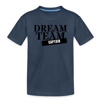 Capitaine de l’équipe de rêve - Capitaine, entraîneur, meilleur groupe - T-shirt bio Premium Enfant - bleu marine - Devant
