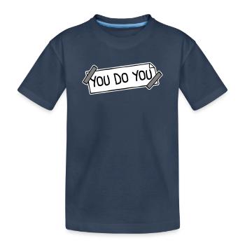 Tu fais ton drôle Confiance en toi Logo de la liberté - T-shirt bio Premium Enfant - bleu marine - Devant