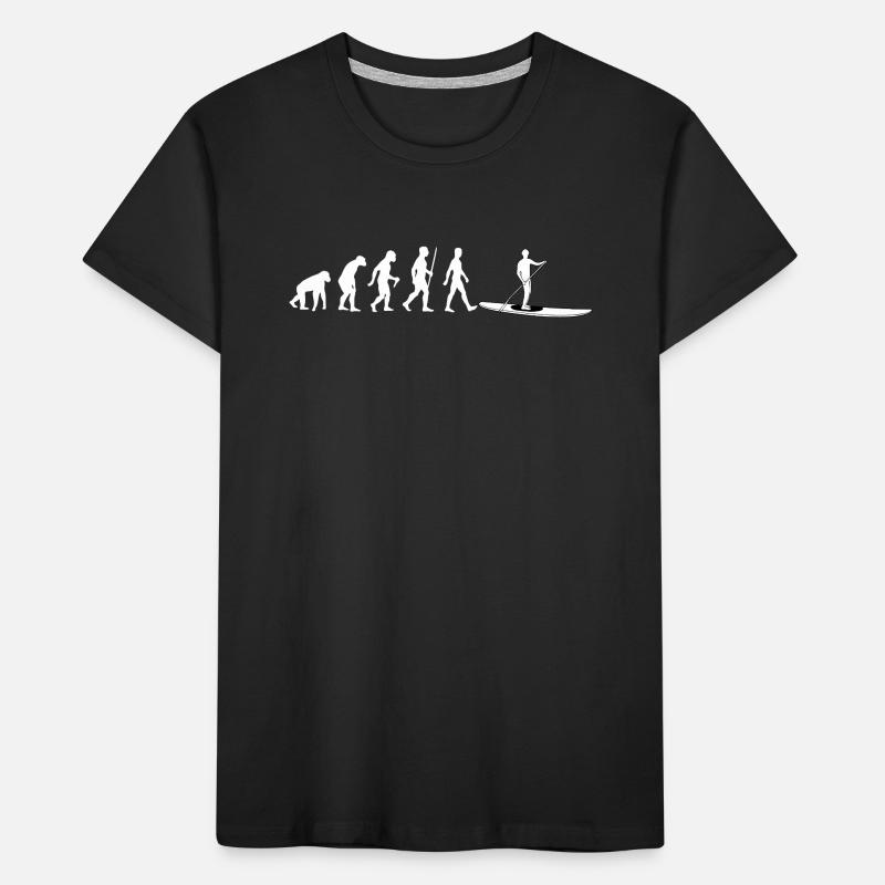 Evolution to Stand-Up Paddleboard Kids' Premium Organic T-Shirt