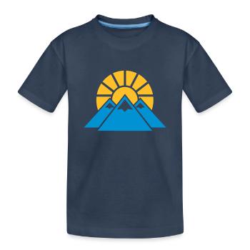 Gebirge - Kinder Premium Bio T-Shirt - Navy - Vorne