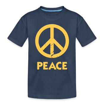 Paix Signe de paix d'amour et de paix - T-shirt bio Premium Enfant - bleu marine - Devant