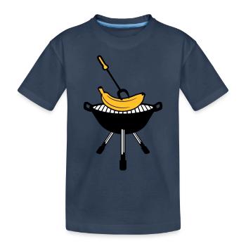 bbq grill grill fry cook cook schuerze kuec - Kids' Premium Organic T-Shirt - navy - Front