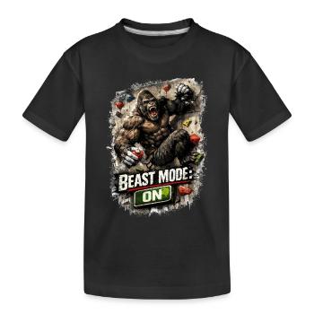 Gorille Mode Bête – Chemise de bloc et d’escalade - T-shirt bio Premium Enfant - noir - Devant