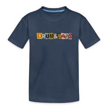 Drum & Bass Mag - Kids' Premium Organic T-Shirt - navy - Front