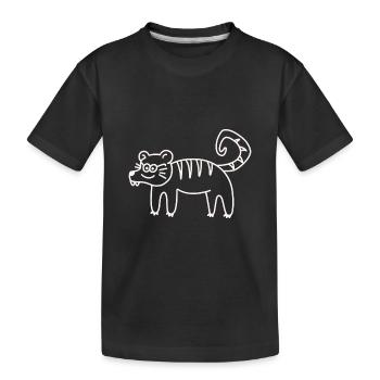 Anti-Zoo Three White - Kinder Premium Bio T-Shirt - Schwarz - Vorne