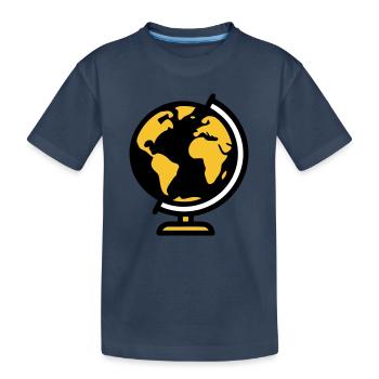 Globe Globe Earth School - Kids' Premium Organic T-Shirt - navy - Front