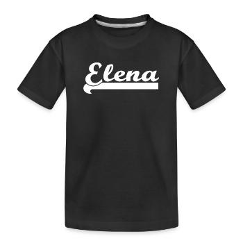 First name Elena - white - Kids' Premium Organic T-Shirt - black - Front