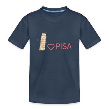 Pisa Passion: style that will conquer your heart! Gift - Kids' Premium Organic T-Shirt - navy - Front