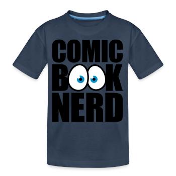 Nerd de bande dessinée - T-shirt bio Premium Enfant - bleu marine - Devant